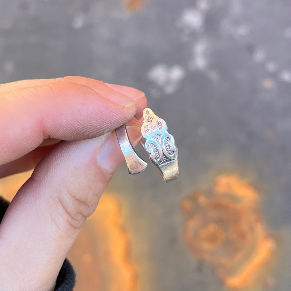 2/$40 🌸 VTG Sterling Silver Spoon Ring - Picture 6 of 11